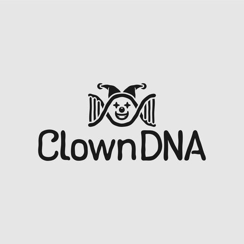 Clown and DNA logo