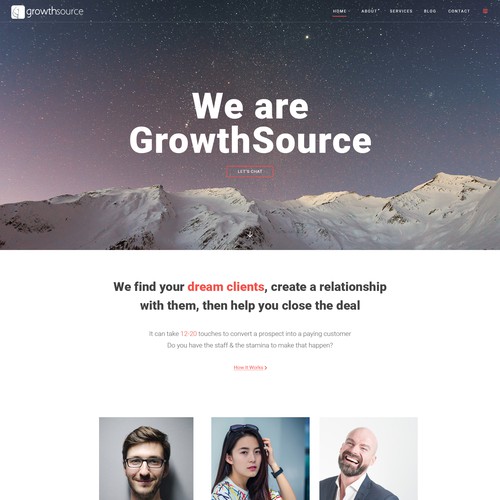 Website design for GrowthSource