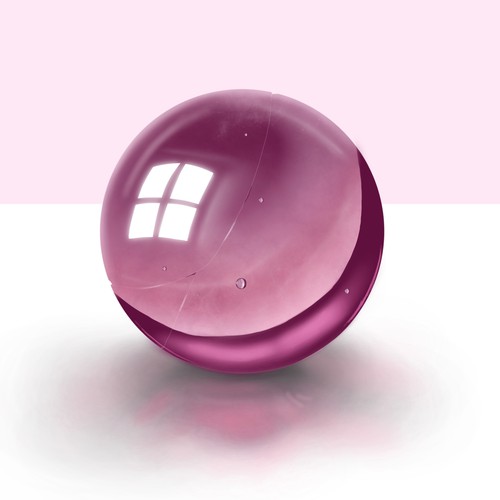 Crystal ball illustration realistic style