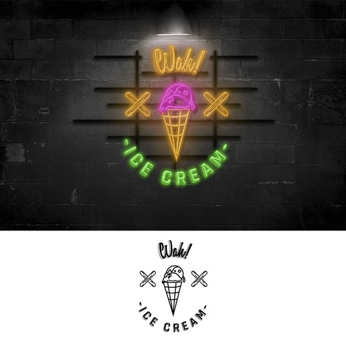 Playful icecream company logo