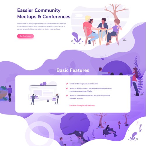 Illustrated Landing Page