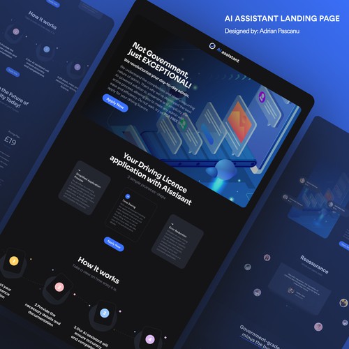 AI Assistant Landing page