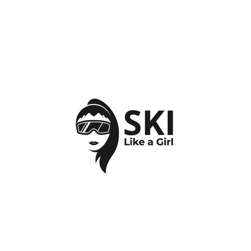 Female Skier + Mountains
