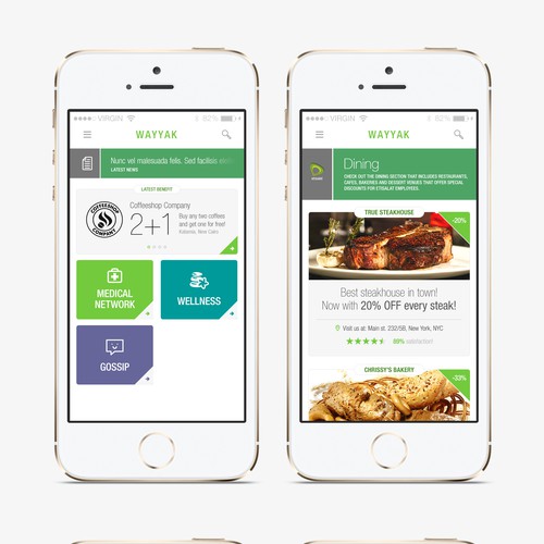 "Wayyak" mobile app new design