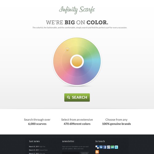 Infinity Scarfs: Web Design