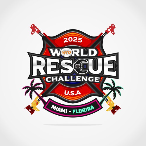 Bold badge logo for the biggest international event in world rescue organization