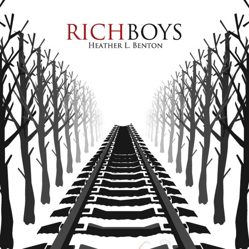 Elegant cover for SUSPENSE novel RICH BOYS, design credit will be given in book