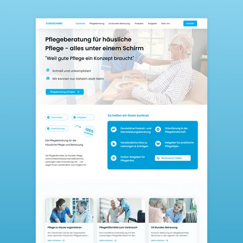 Health Care Website Home Page