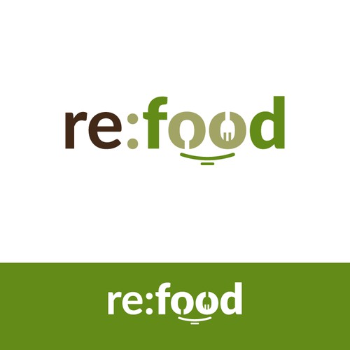negative space logo for nonprofit food saving initiative