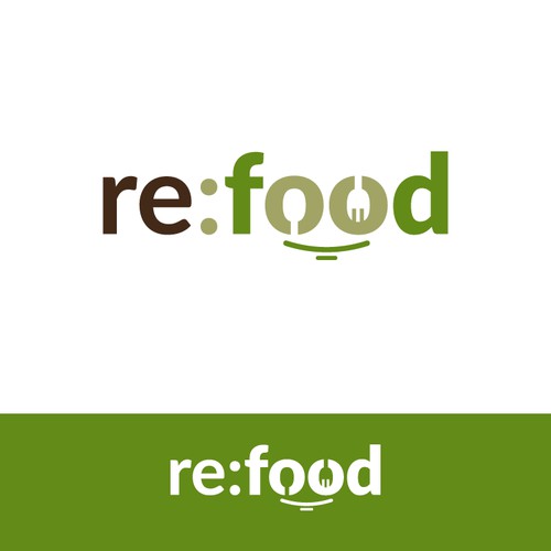 negative space logo for nonprofit food saving initiative