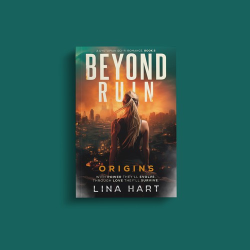 Book cover for the book Beyond Ruin: Origins: A Dystopian Sci-Fi Romance.