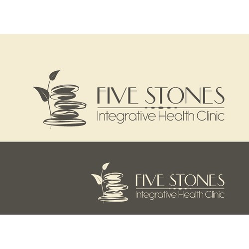 Create a winsome logo for Five Stones- Integrative Health Clinic