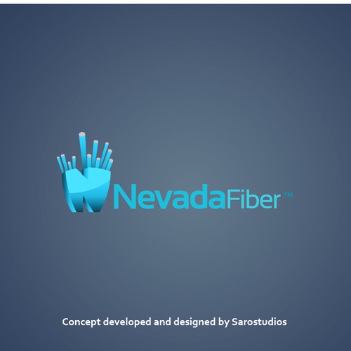 Logo Concept for an internet service provide named Nevada Fiber
