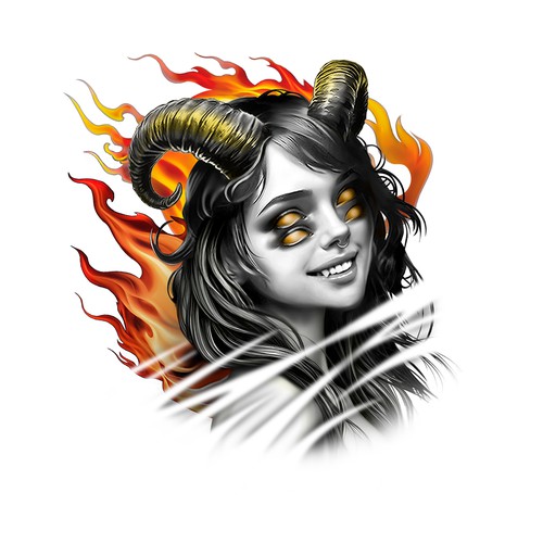 The girl is a demon