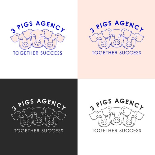 3 PIGS AGENCY LOGO DESIGN