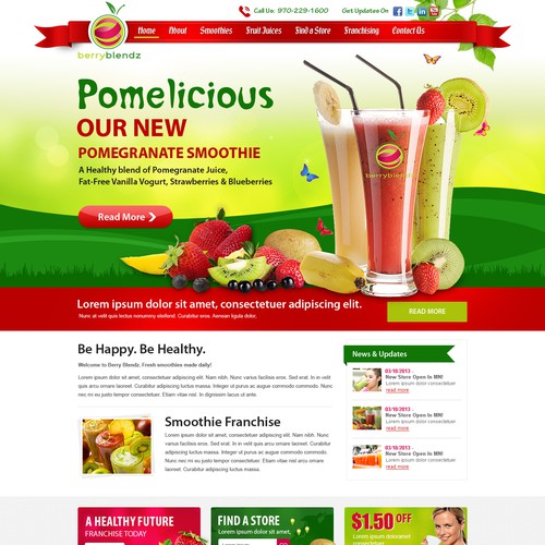 New Website for Smoothie Franchise