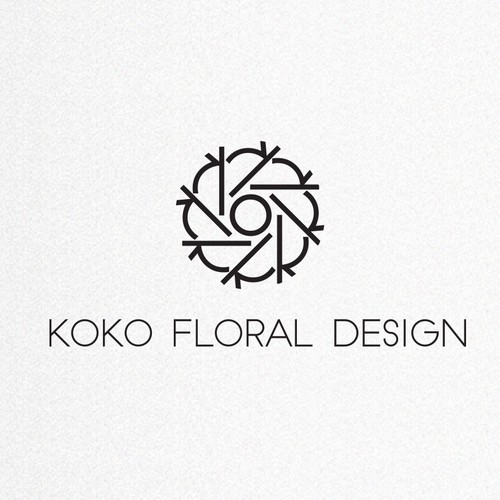 现代黑白花艺设计Logo (KOKO)