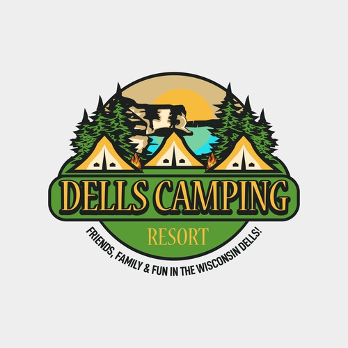 Rustic, Timeless Logo Design for Campground in Wisconsin Dells