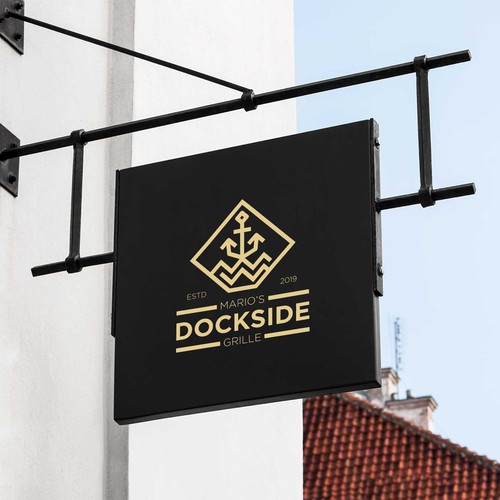 Mario’s Dockside Grille Logo design