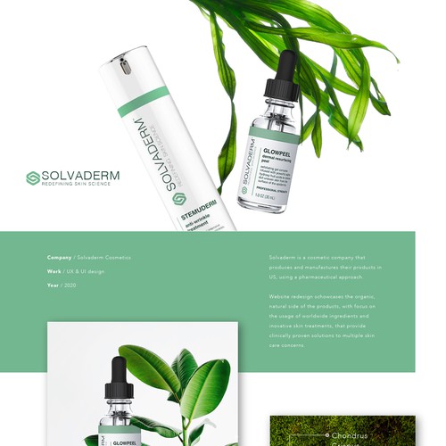 Web Design for Cosmetic company