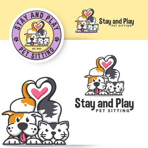 Logo design for Pet Sitting company "Stay and Play" 