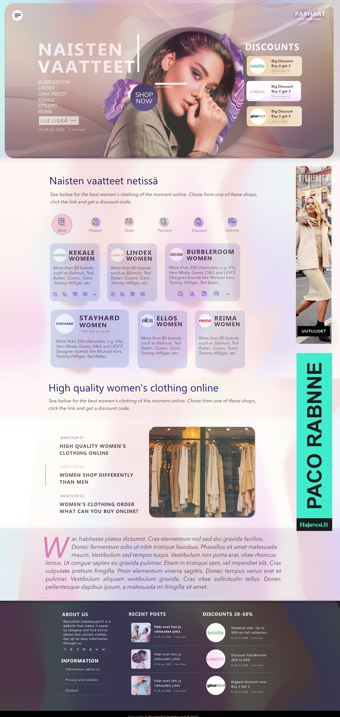 WordPress website theme redesign