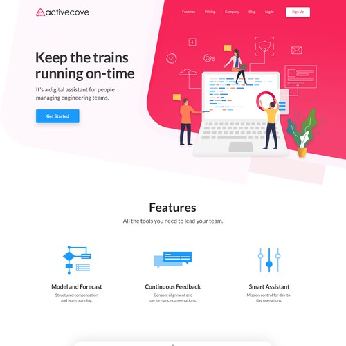 Redesign activecove.com, a better world for people managers