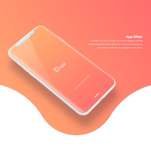 Playful and elegant app design for App Sitter screen time app