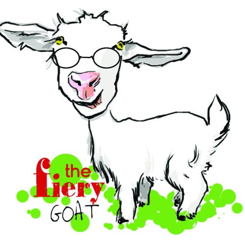 Design a fun logo for 'The Fiery Goat'