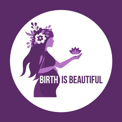 A logo concept for a brand called Birth is Beautiful 