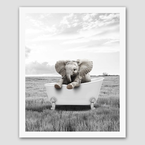 Poster design Animal Bathroom Print