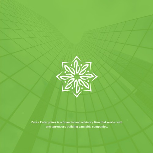 Modern Flower Logo for Zahra, a cannabis advisory firm