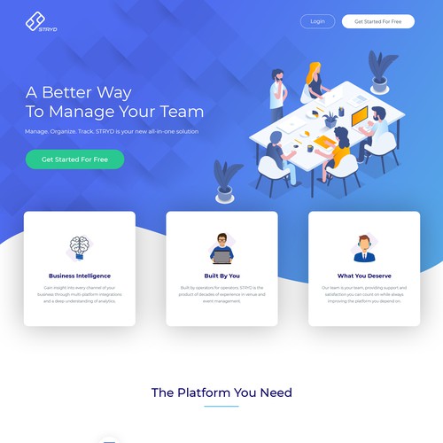 Team Management Platform Web Design