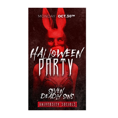 Flyer of Halloween party