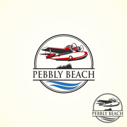Pebbly Beach Logo Design