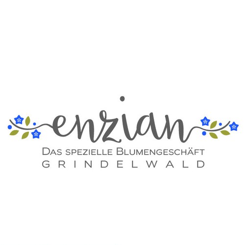 Logo design for flower shop in the Swiss Alps