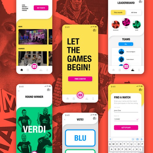 Match D'Improvvisazione Rebranding + App Design