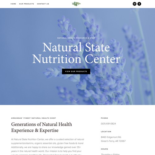 Informational Site for Health Food Store 