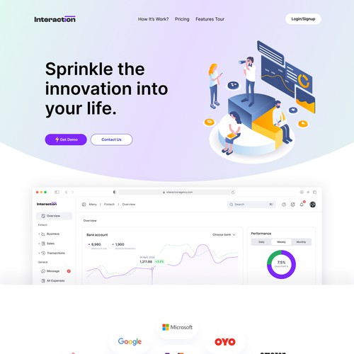 Fintech B2B SaaS Landing page