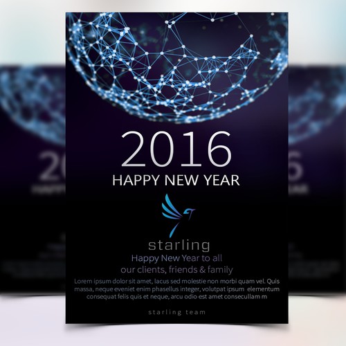 happy new year flyer for it company 