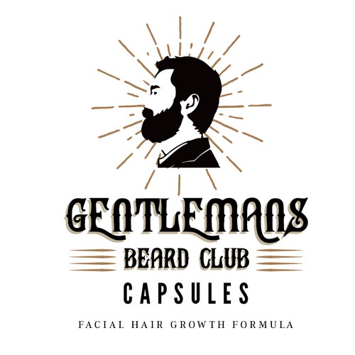 Label Cum logo for Gentlemans Beard Club