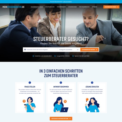 Tax Consultants Platform Website Design