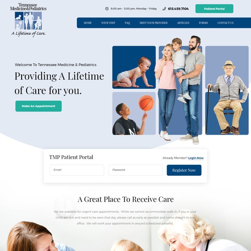 Paediatric website design