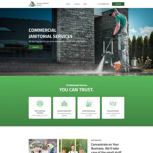Janitorial Service Website Design