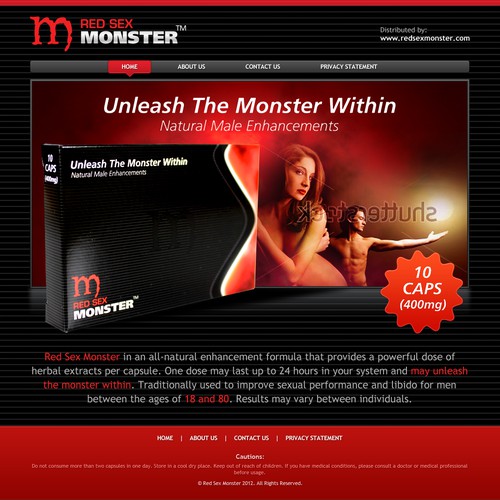 Website design for Red Sex Monster