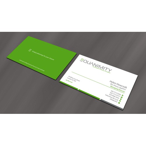 Modern, Sleek and Professional Business Cards for Financial Advisers