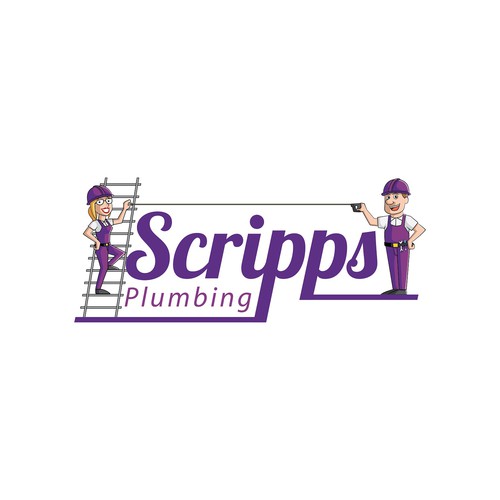 Cartoon style Plumbing Logo for a Family Business