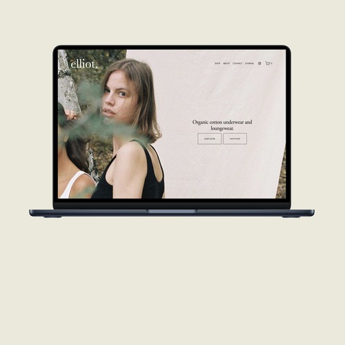 Elliot Organics. Online clothing brand.