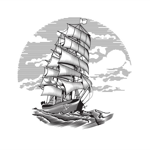 Engraving illustration on the back of a watch