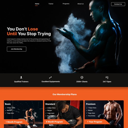Gym Website design
